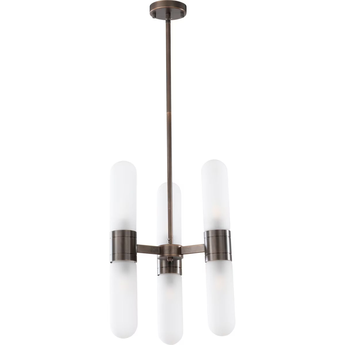 Hepburn 6 Light 3 Arm Pendant Antique Brass