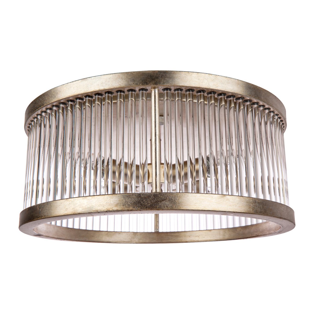 Francine Flush Mount - Antique Silver