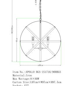 APOLLO P8 90CM BRZ/GLD