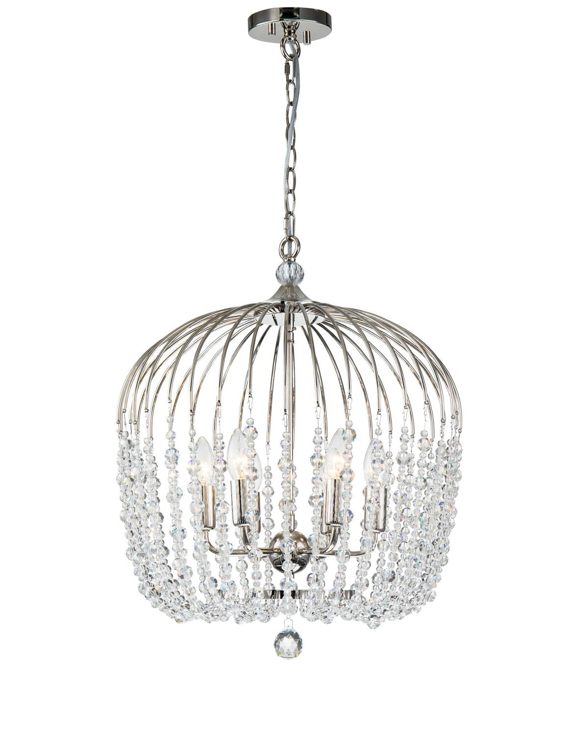 Evelyn 6 Light 48CM NICKLE,BLACK