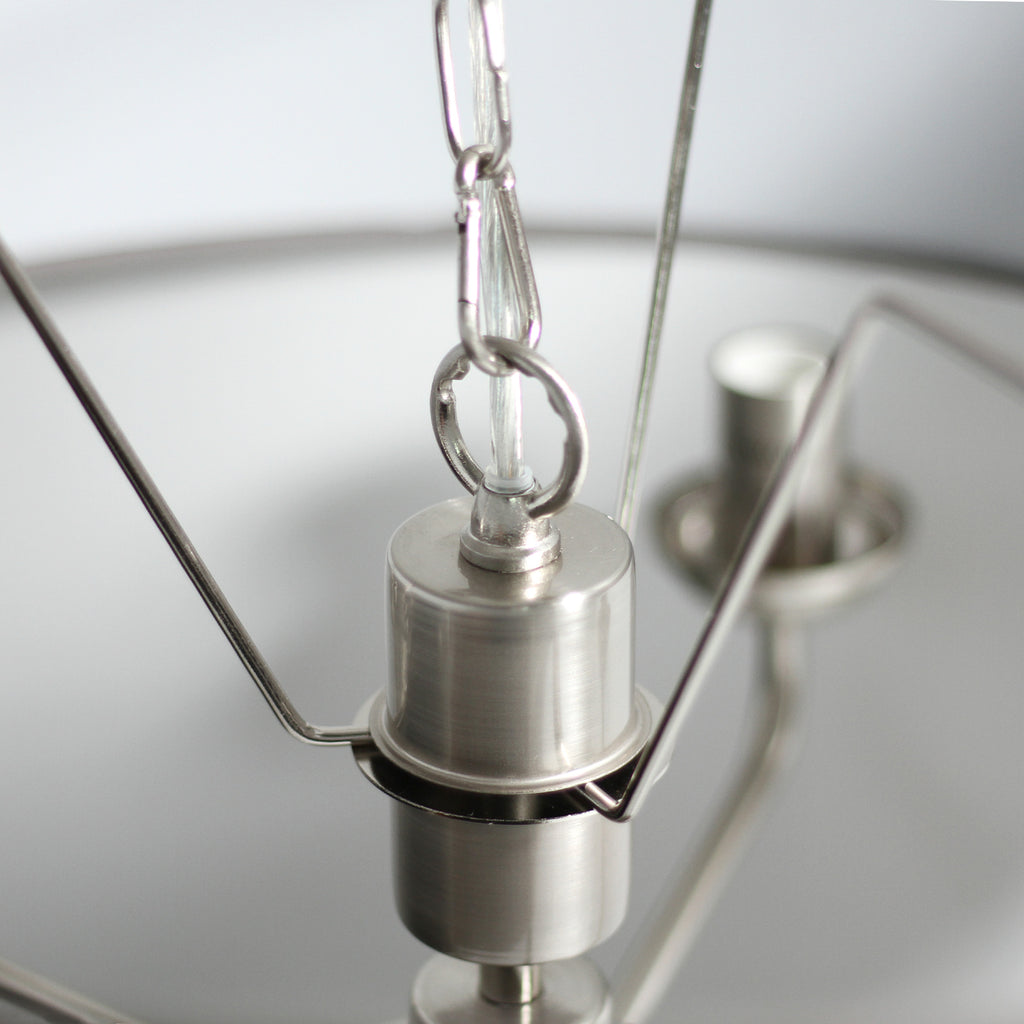 Beata 1 Light Large Chandelier Light Satin Nickel & Grey - LL002CH095L