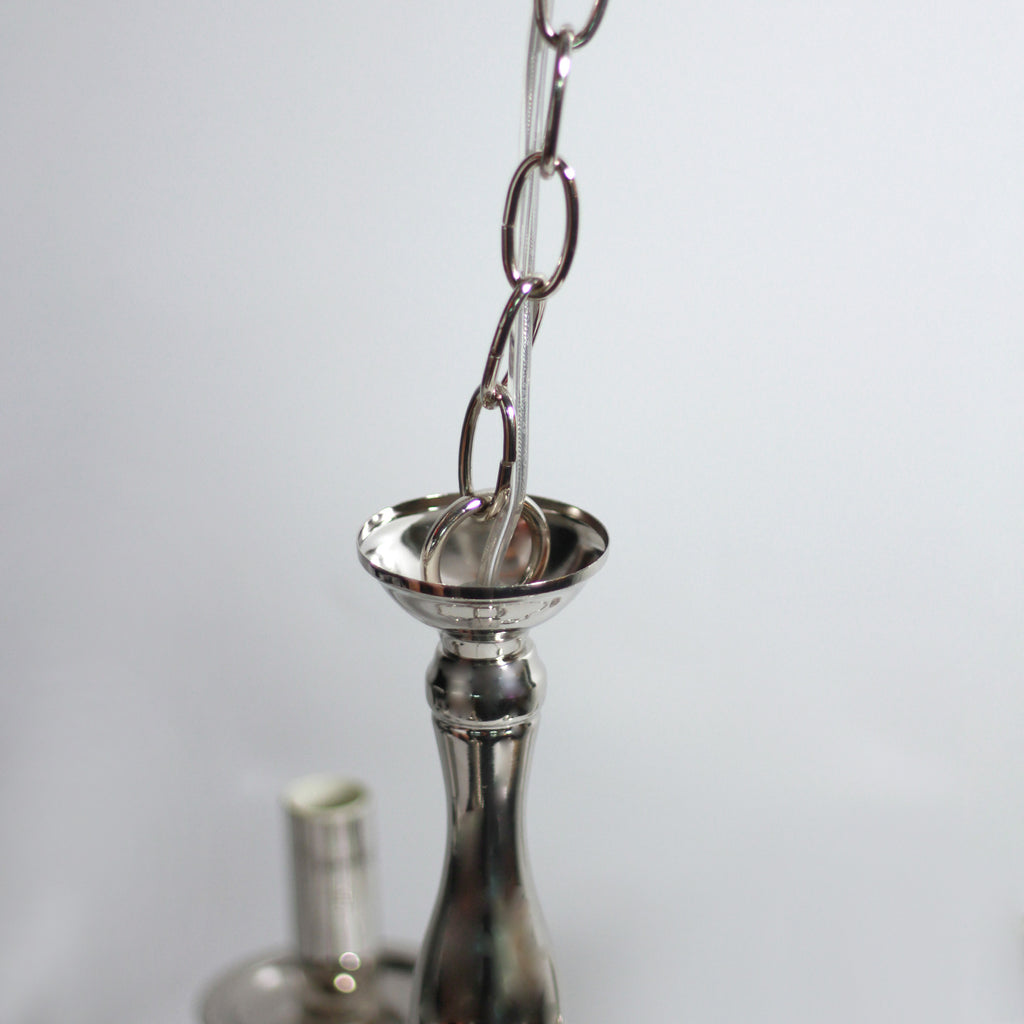 Ganeed Rustic 5 Light Small Chandelier Polished Nickel - LL002CH115S