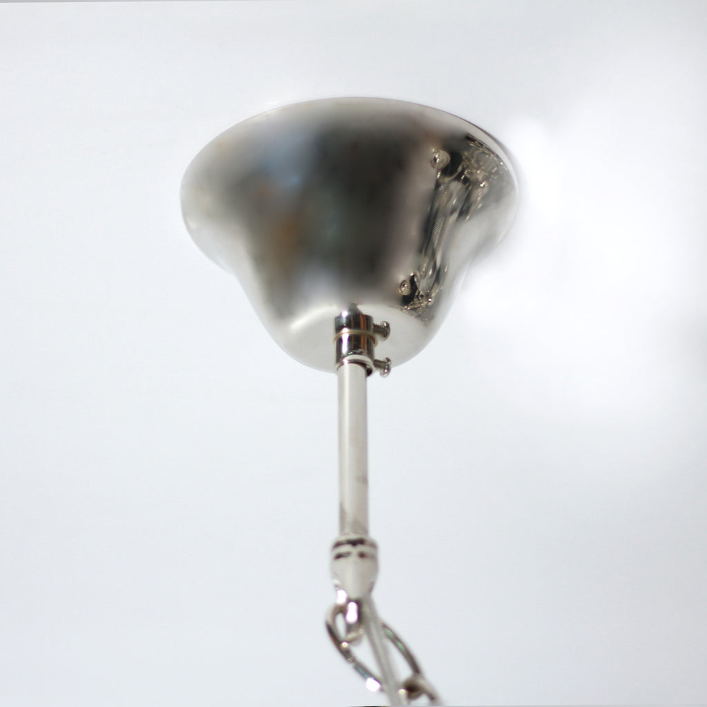 Ganeed Rustic 9 Light Large Chandelier Polished Nickel - LL002CH115L