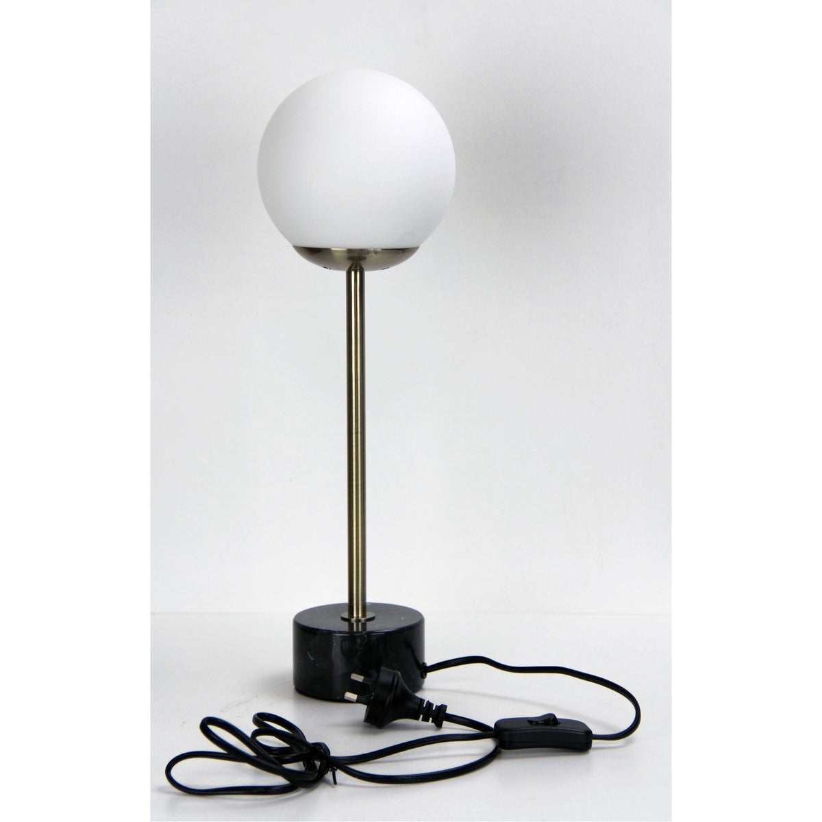 Milton Table Lamp Marble and Antique Brass