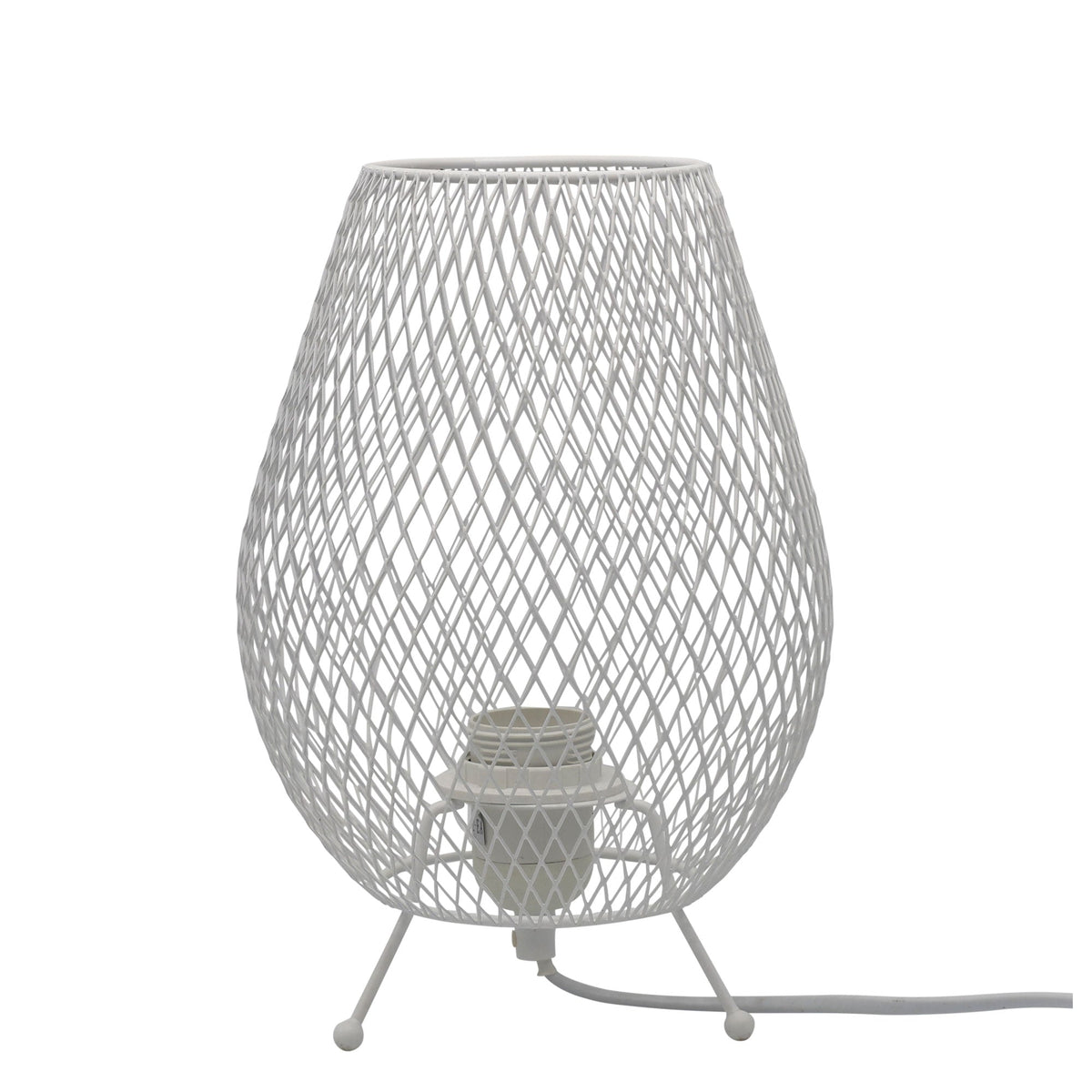 Hyzer Mesh Table Lamp White