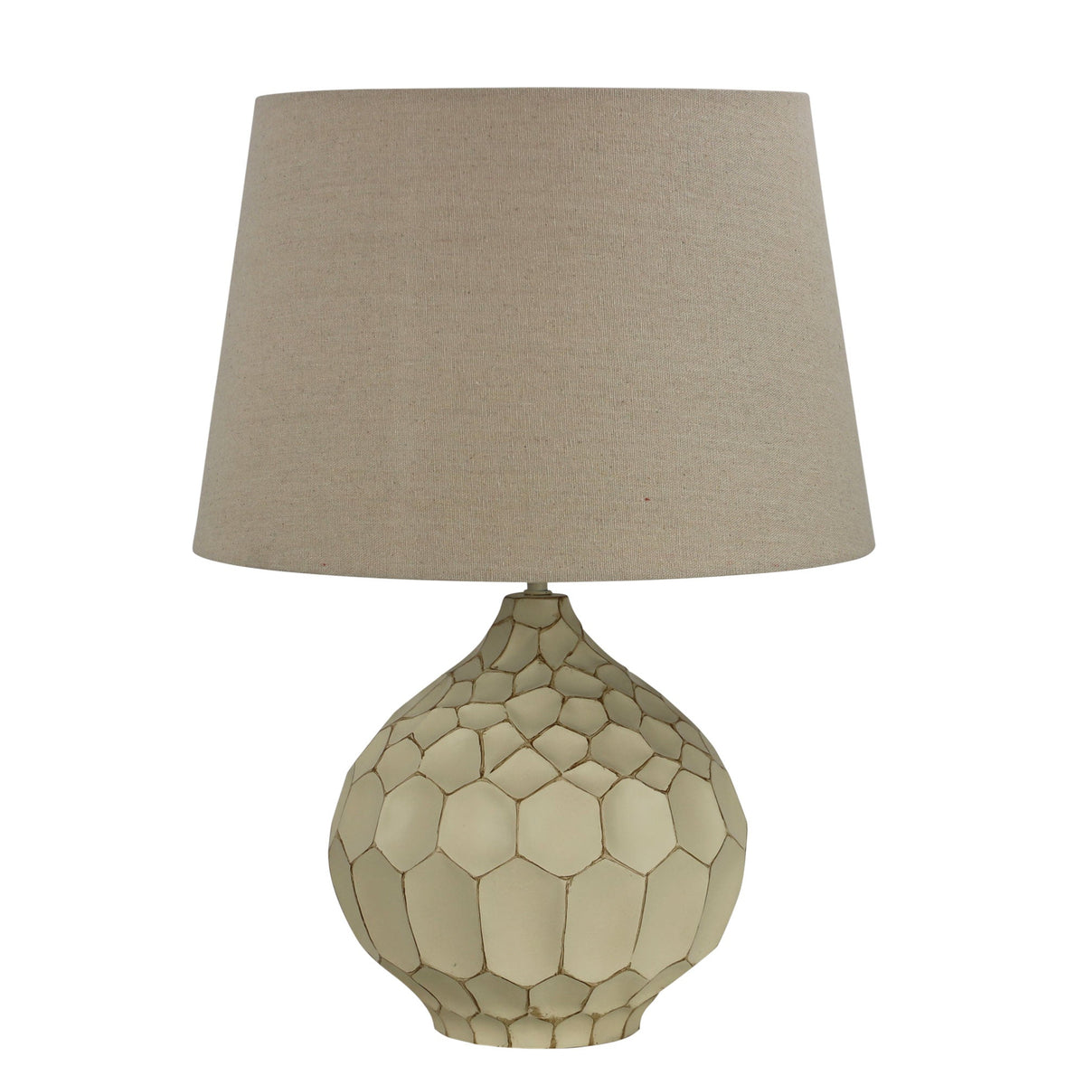 Medea Distressed White Complete Table Lamp