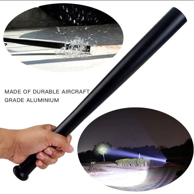Aluminium Security Torch - Black-Flashlights-Brillar