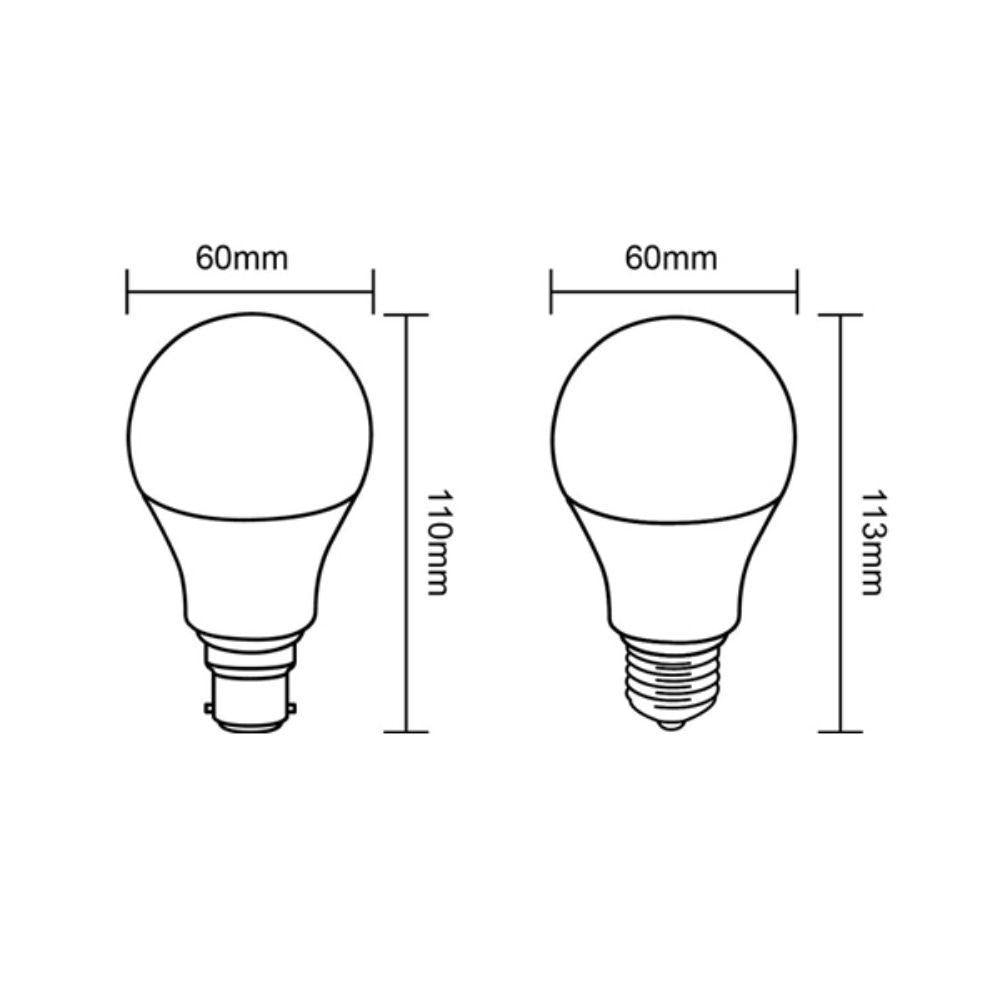 7W LED GLS A60 Shape Yellow Anti-Insect Bug Globe - B22/E27-GLOBES-CLA Lighting