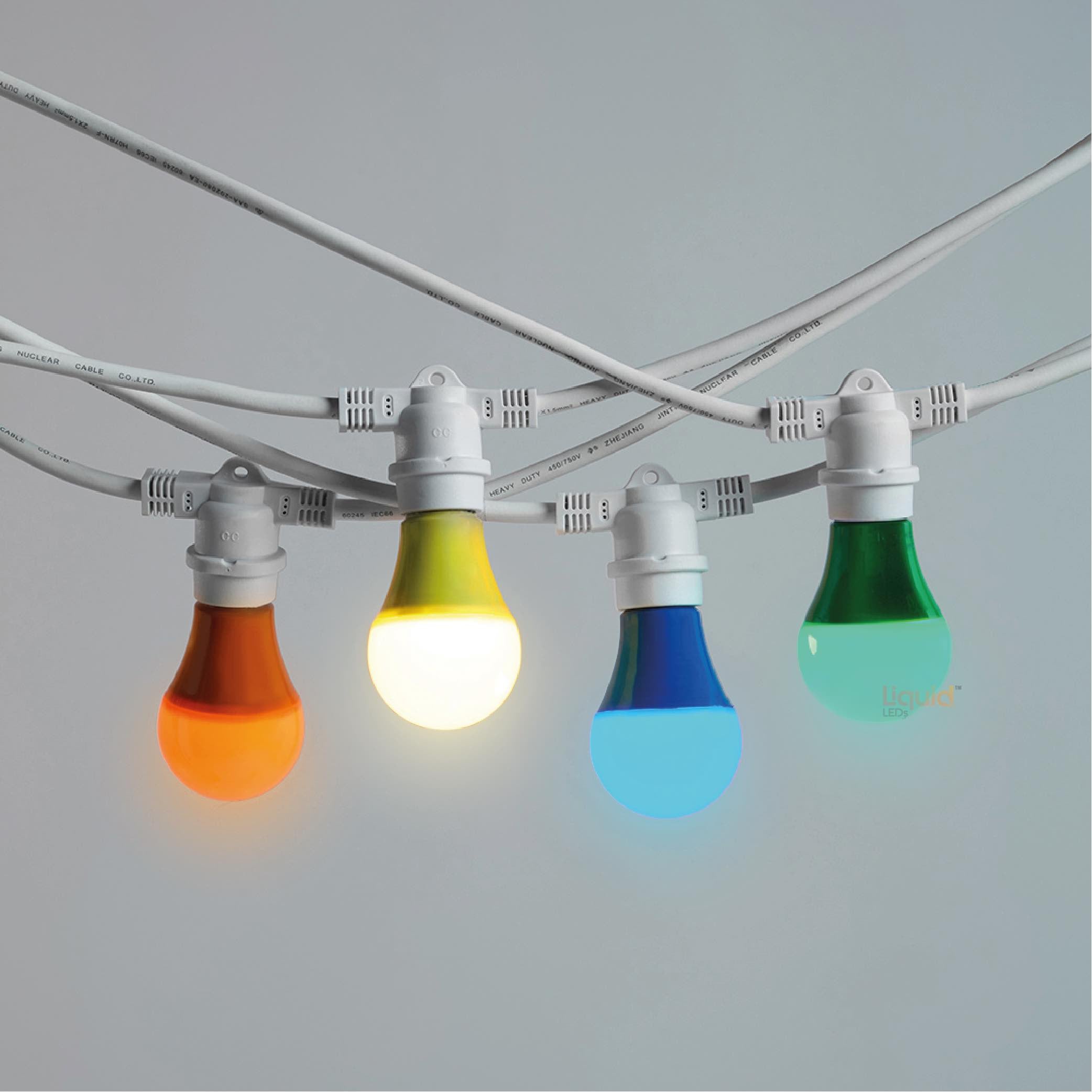 10m White Festoon String Lights with 10 Bulb 240V