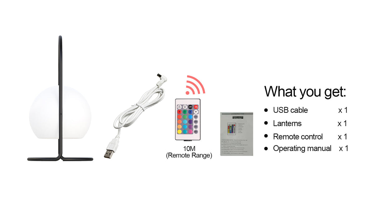 Portable LED ball Decorative Light, AC Charging, 16 RGB Color Changing 26CM Dropli, Decorative Light, a0529034