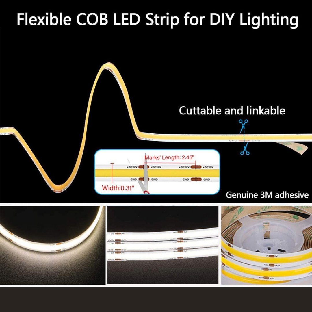 DIY 5 meter Cool White LED Strip Lighting Kit-Strip light-Dropli