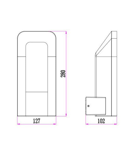 HATHOR Exterior LED Wall Light Dark Grey 9W 3000K IP54 - HATHOR1