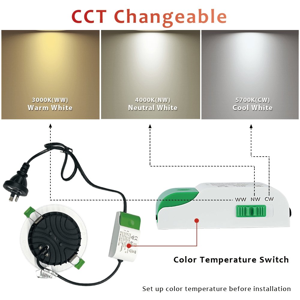 INFINITE 220 12W Trimless Aluminium LED Downlight 90mm cut out-LED downlight-LC