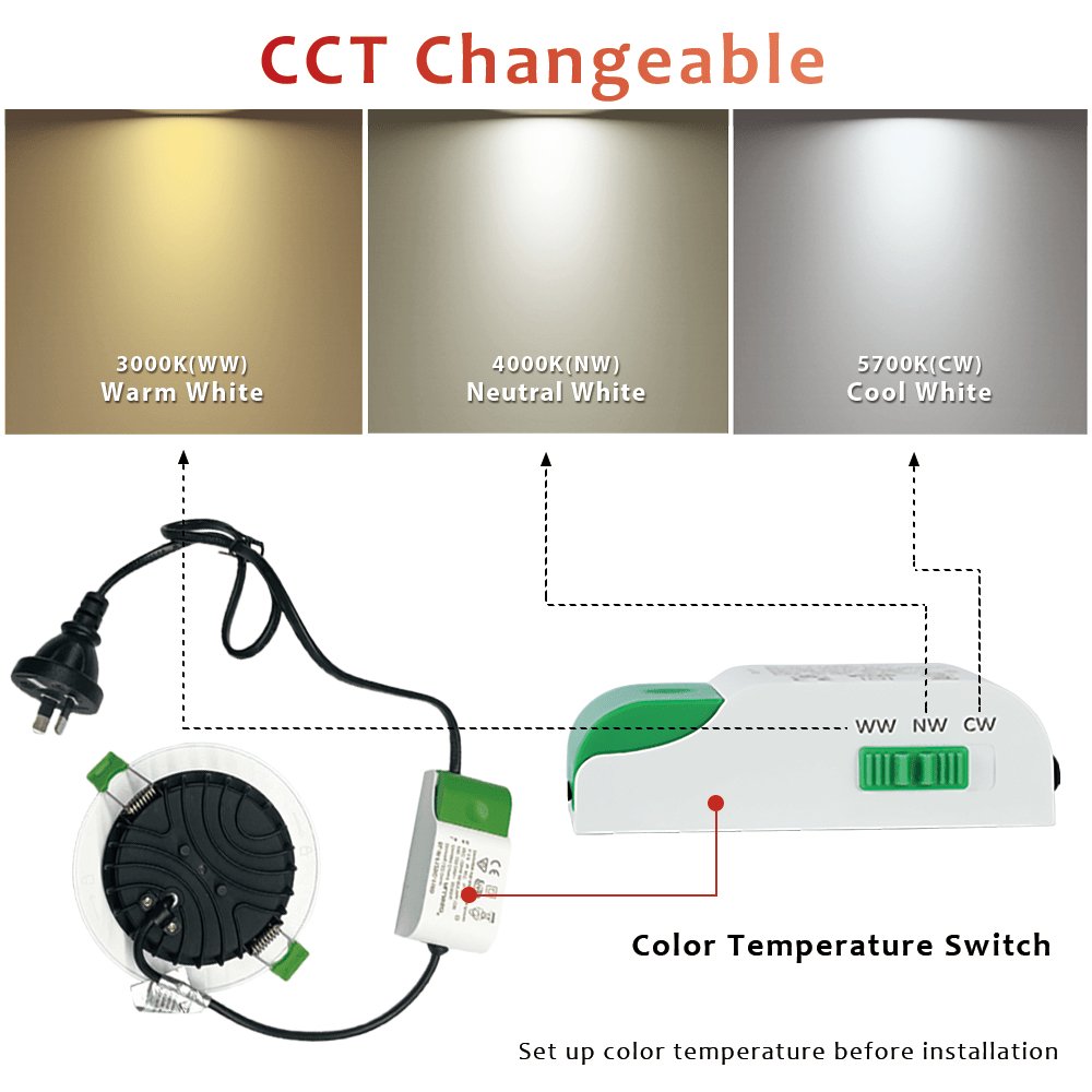 INFINITE 302 20W Tri-Colour LED Downlight 165mm cut out-LED downlight-COPY