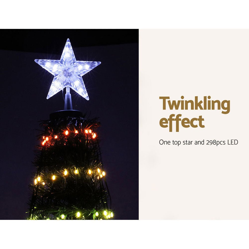 Christmas Tree 1.8M 298 LED Xmas Multi Colour Lights Optic Fibre-Occasions > Christmas-Dropli