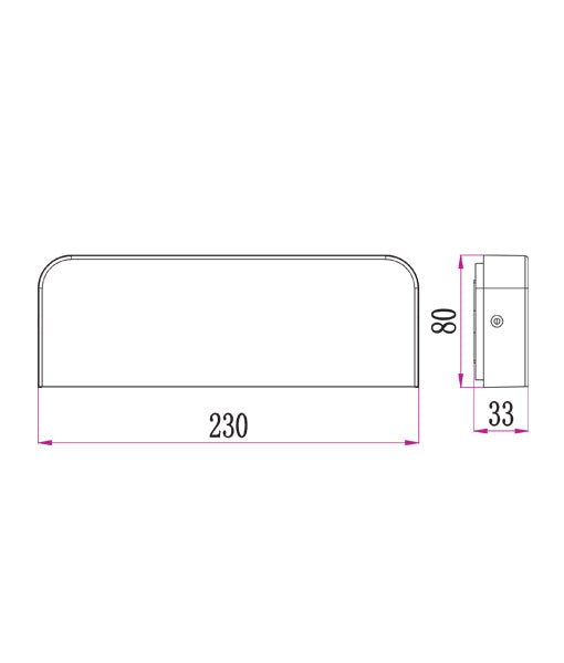 KUK Exterior LED Surface Mounted Wall Light White 10W 3000K IP54 - KUK2-Exterior Wall Lights-CLA Lighting