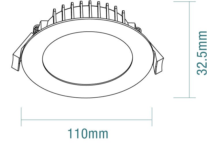Martec Blitz II 10W Tricolour LED Downlight-LED Downlight-Martec