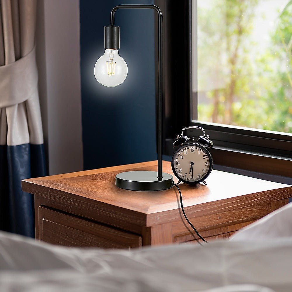 Modern Table lamp Desk Light Bedside Bedroom Black-Home & Garden > Lighting-Dropli