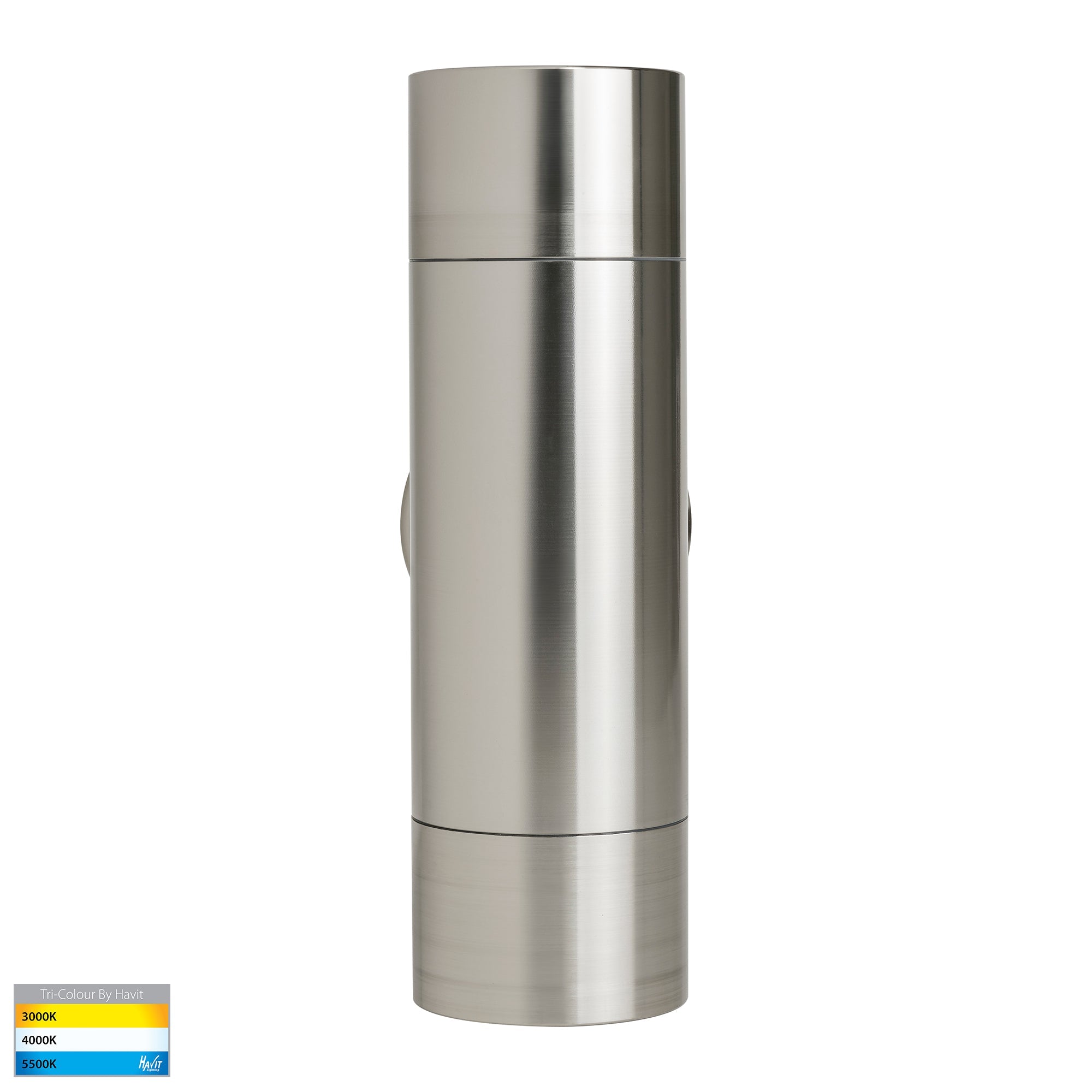 HV1008T - Maxi Tivah 316 Stainless Steel TRI Colour Up & Down Wall Pillar Lights