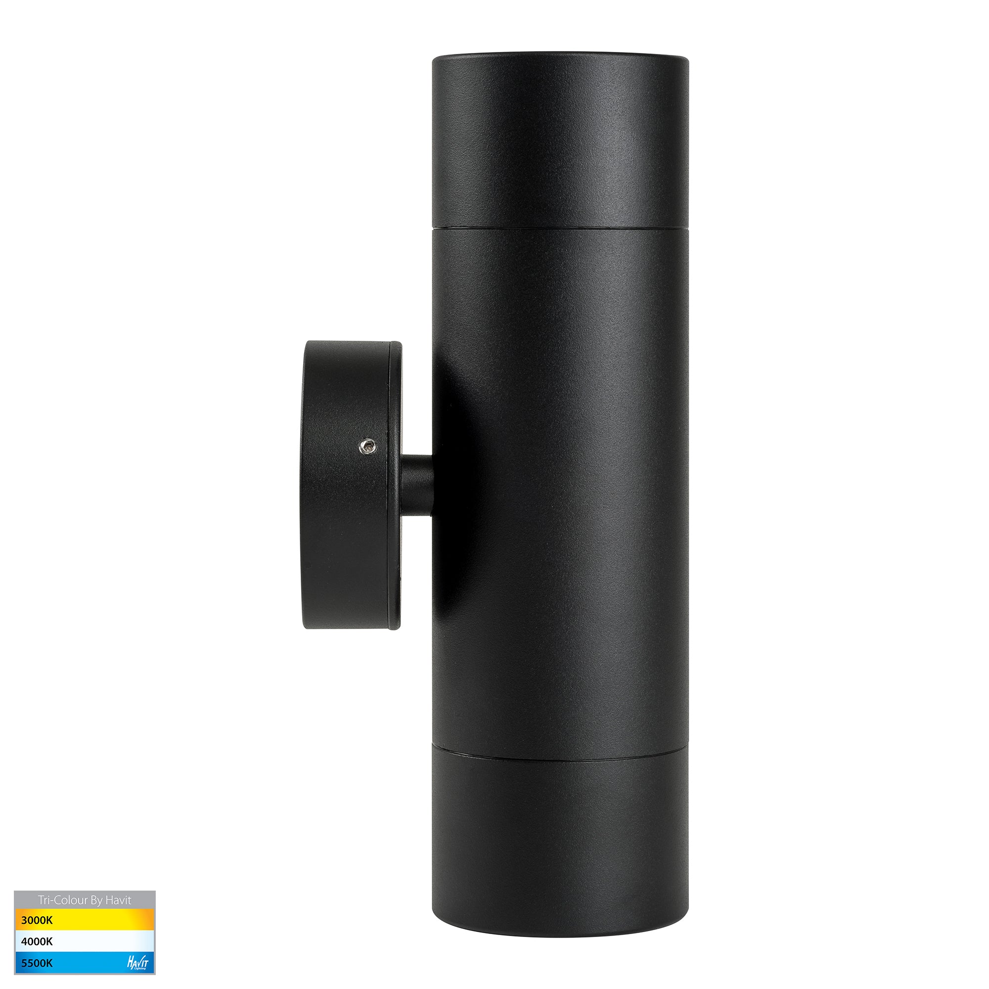 HV1028T - Maxi Tivah Aluminium Black TRI Colour Up & Down Wall Pillar Lights