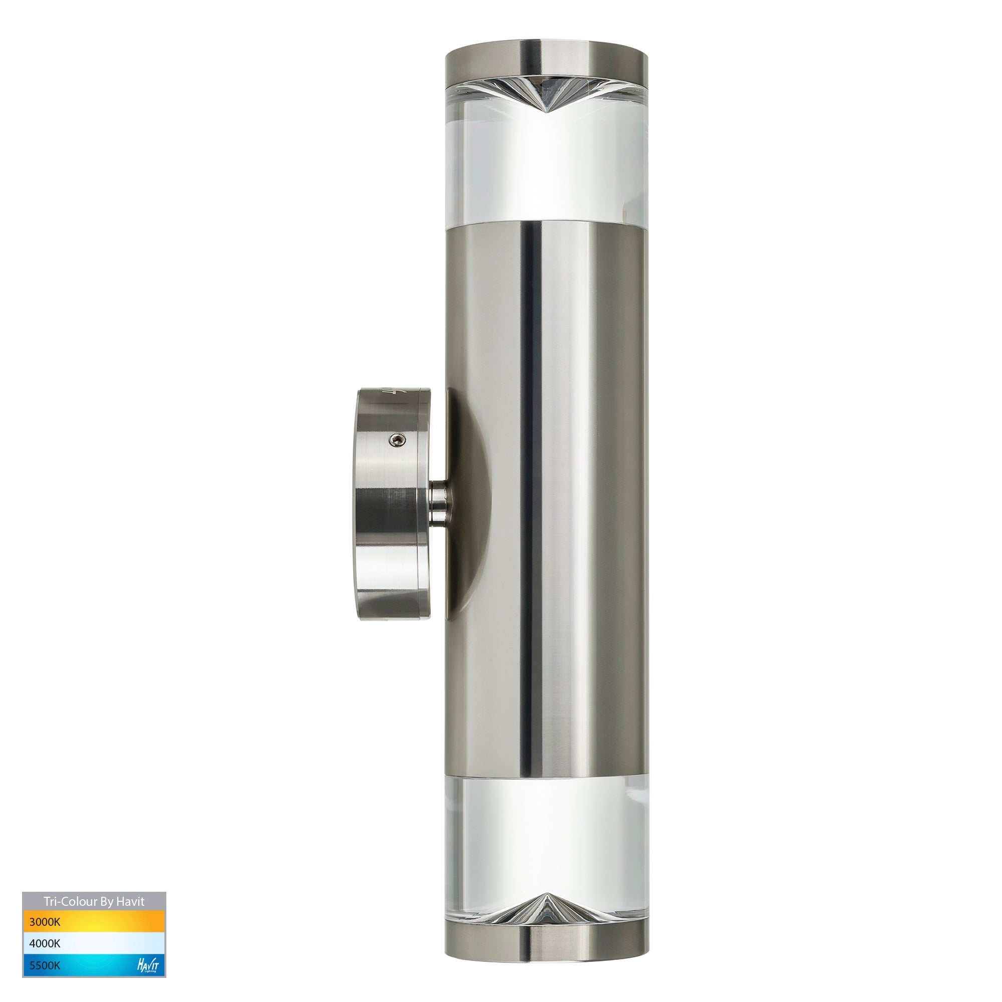 HV1089T-TTM - Highlite Titanium Aluminium TRI Colour Up & Down Wall Pillar Lights