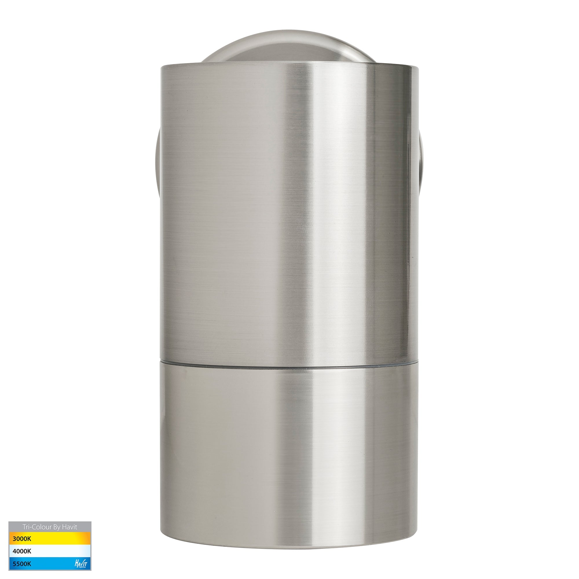 HV1108T - Maxi Tivah 316 Stainless Steel TRI Colour Fixed Down Wall Pillar Lights