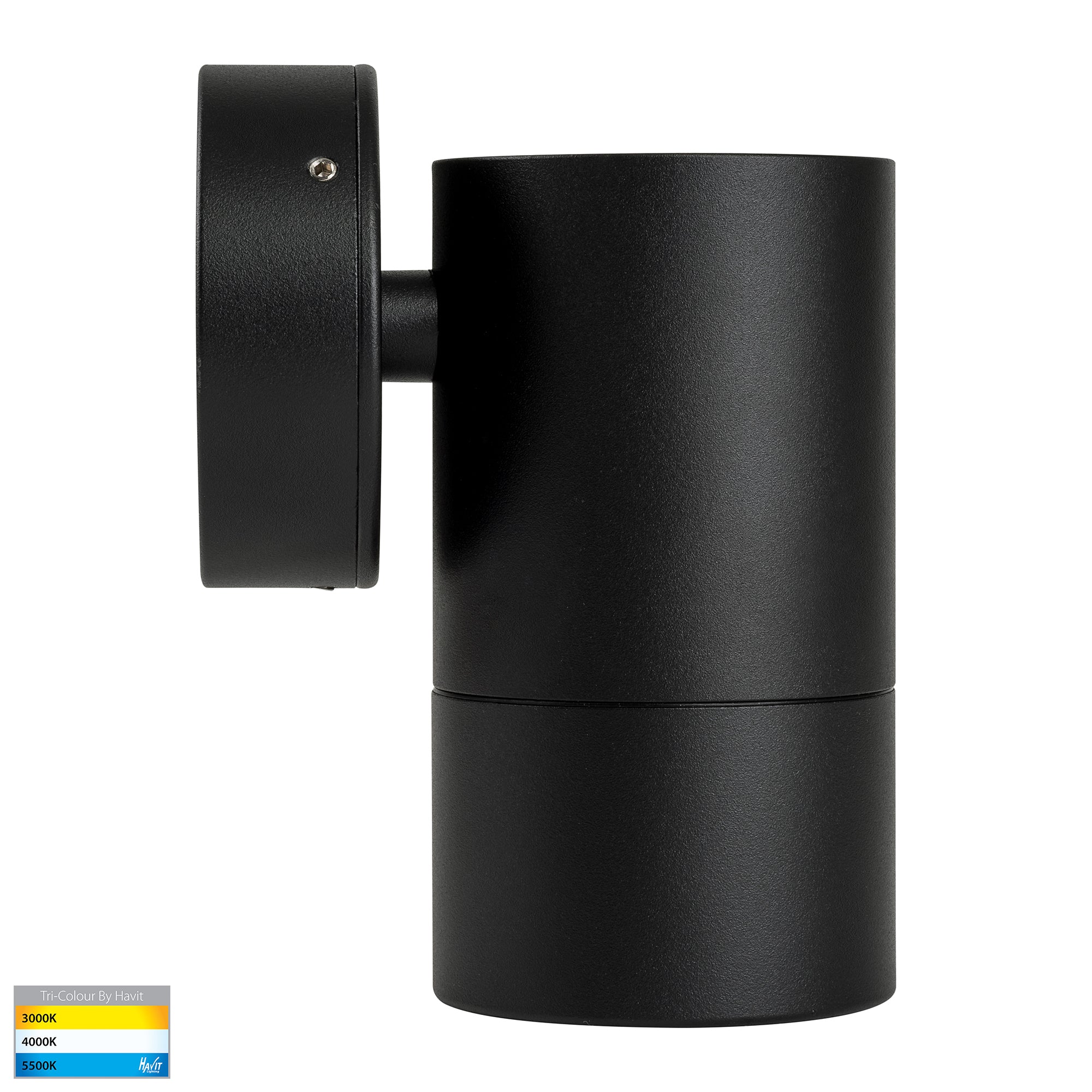 HV1128T - Maxi Tivah Aluminium Black TRI Colour Fixed Down Wall Pillar Lights