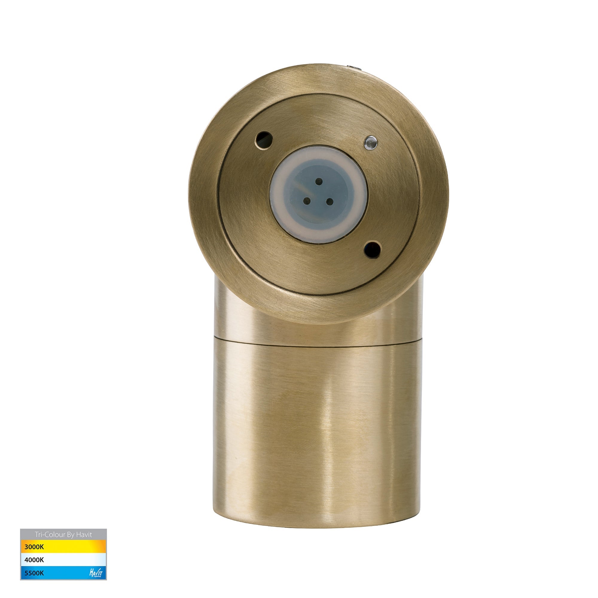 HV1155T-HV1157T - Tivah Solid Brass TRI Colour Fixed Down Wall Pillar Lights