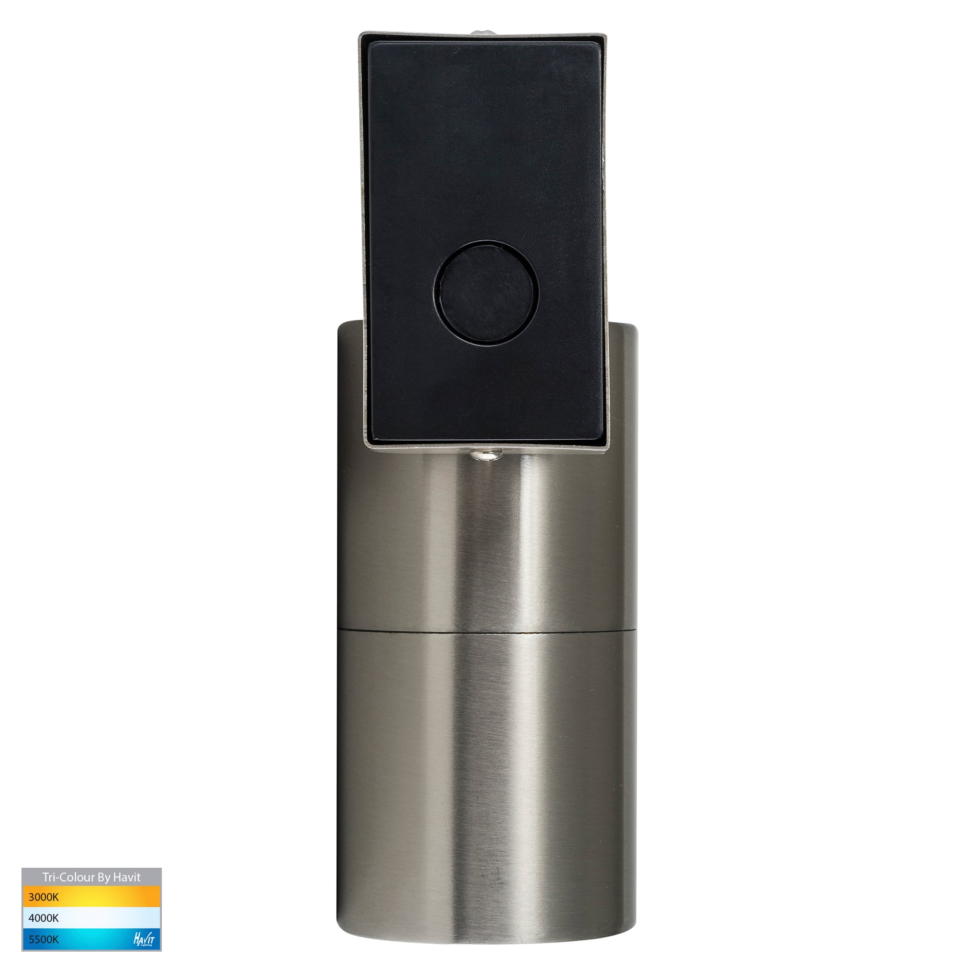 HV1271T - Piaz Stainless Steel TRI Colour Single Adjustable LED Wall Pillar Light