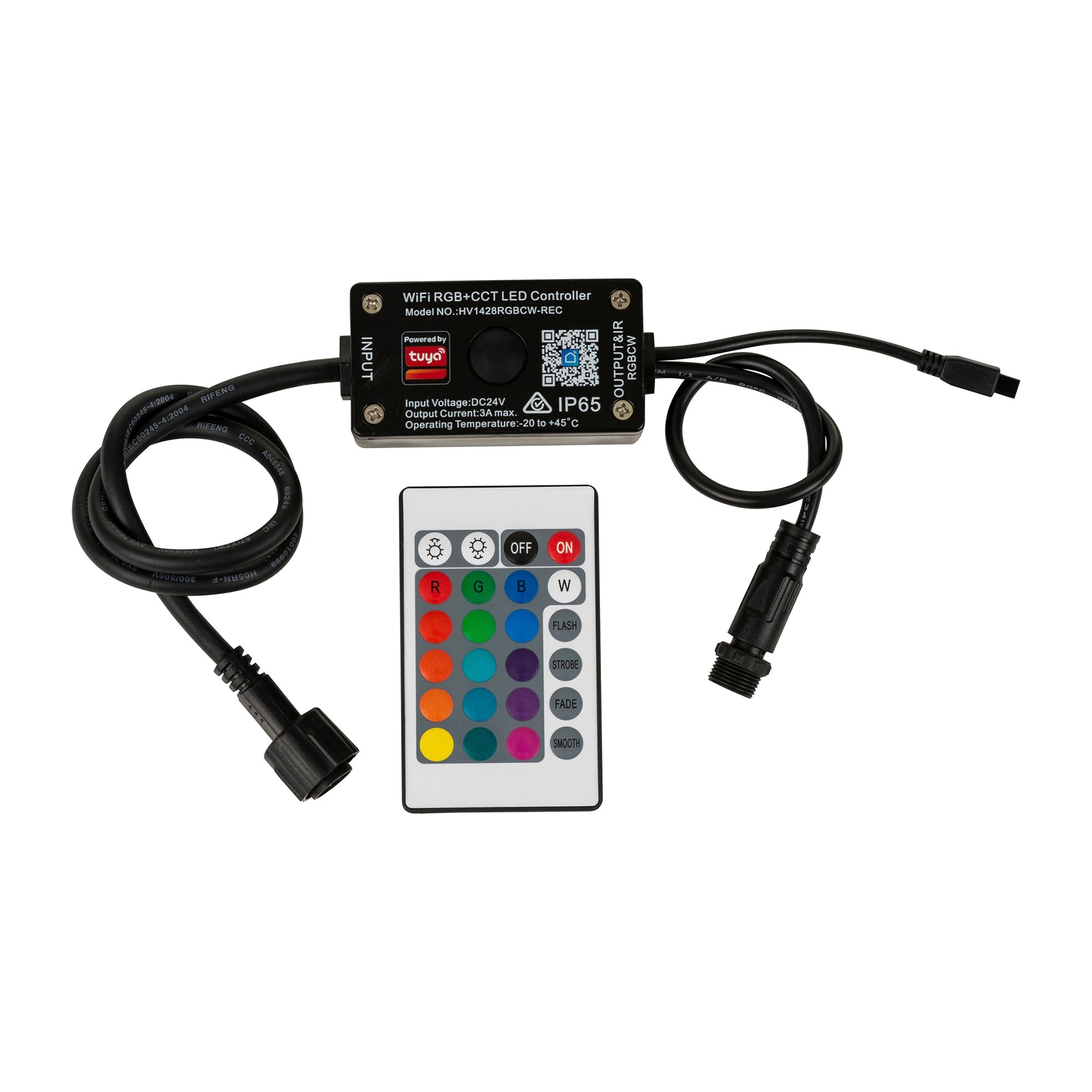 HV1428RGBCW-KIT - Spitze Black 5x 3w WIFI RGBCW LED Garden Spike Light Kit