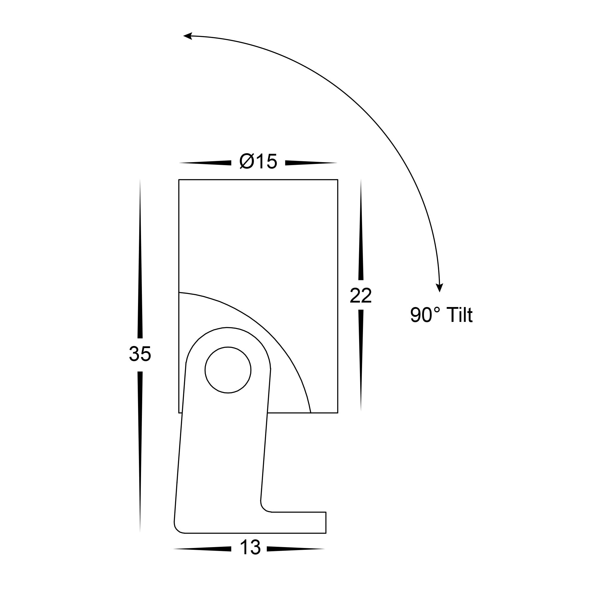 HV1434T-WHT - Spar Aluminium White Spike or Surface Mounted Spot Light