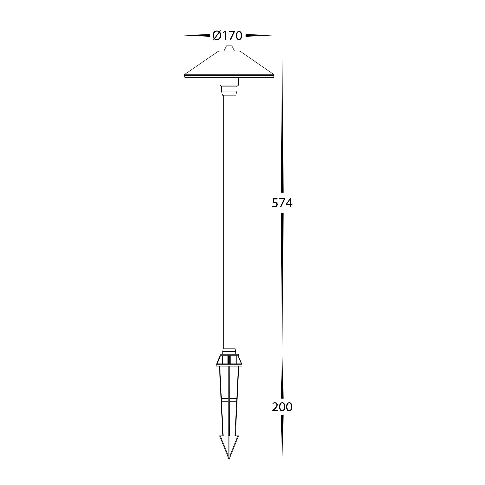 HV1453T-SS316 - Bitta 316 Stainless Steel 3w LED Garden Spike Light