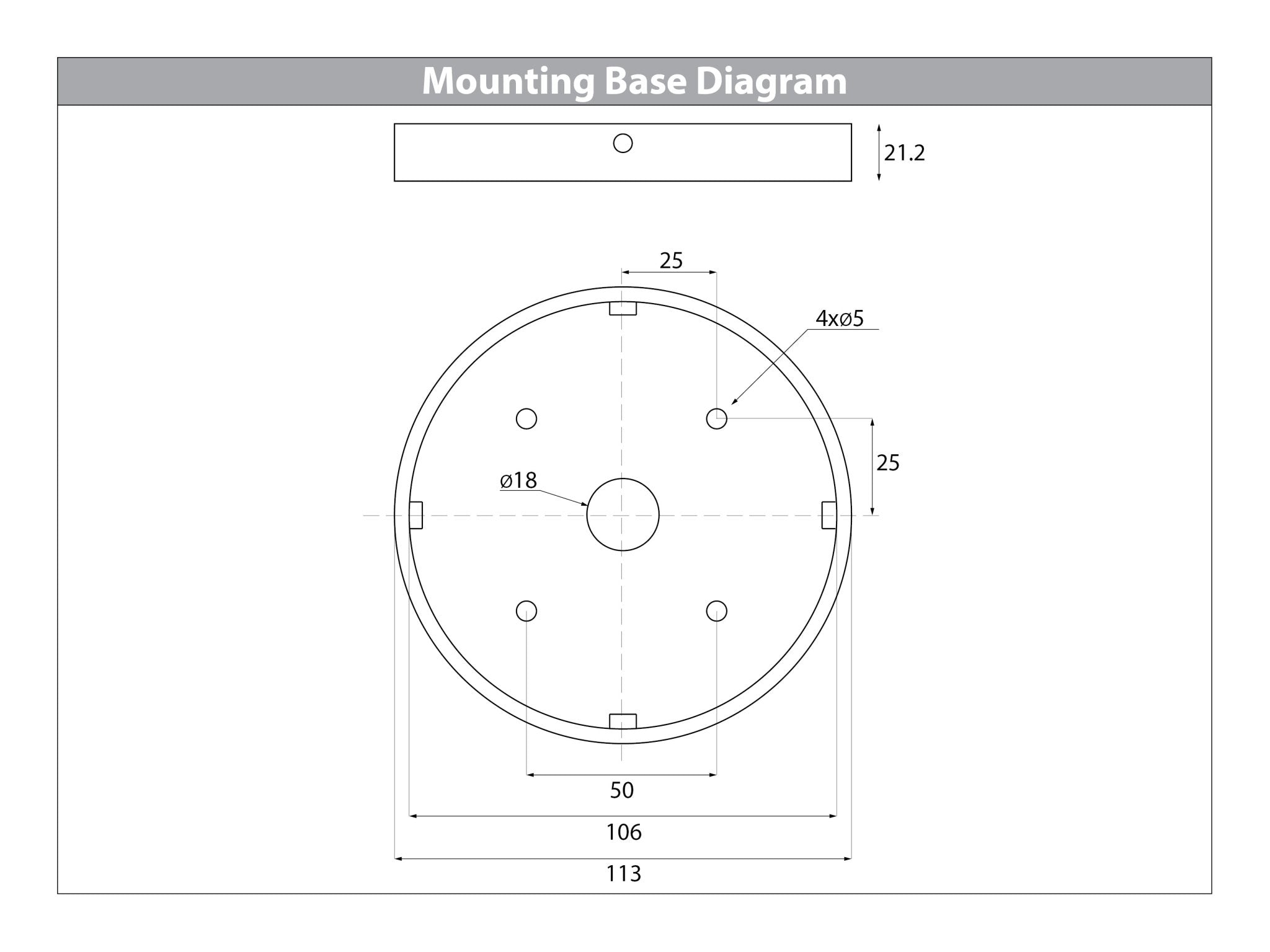 HV1628T-BLK-RND - Divad 600mm Black LED Bollard Light
