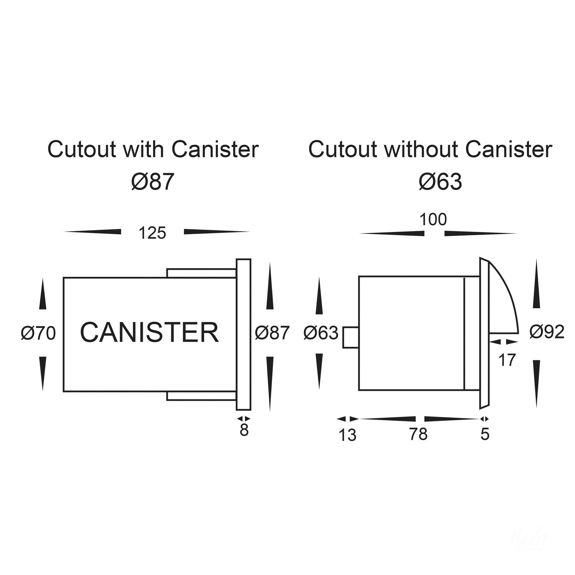 HV19012T-AB - Ollo Antique Brass TRI Colour LED Step Light With Eyelid
