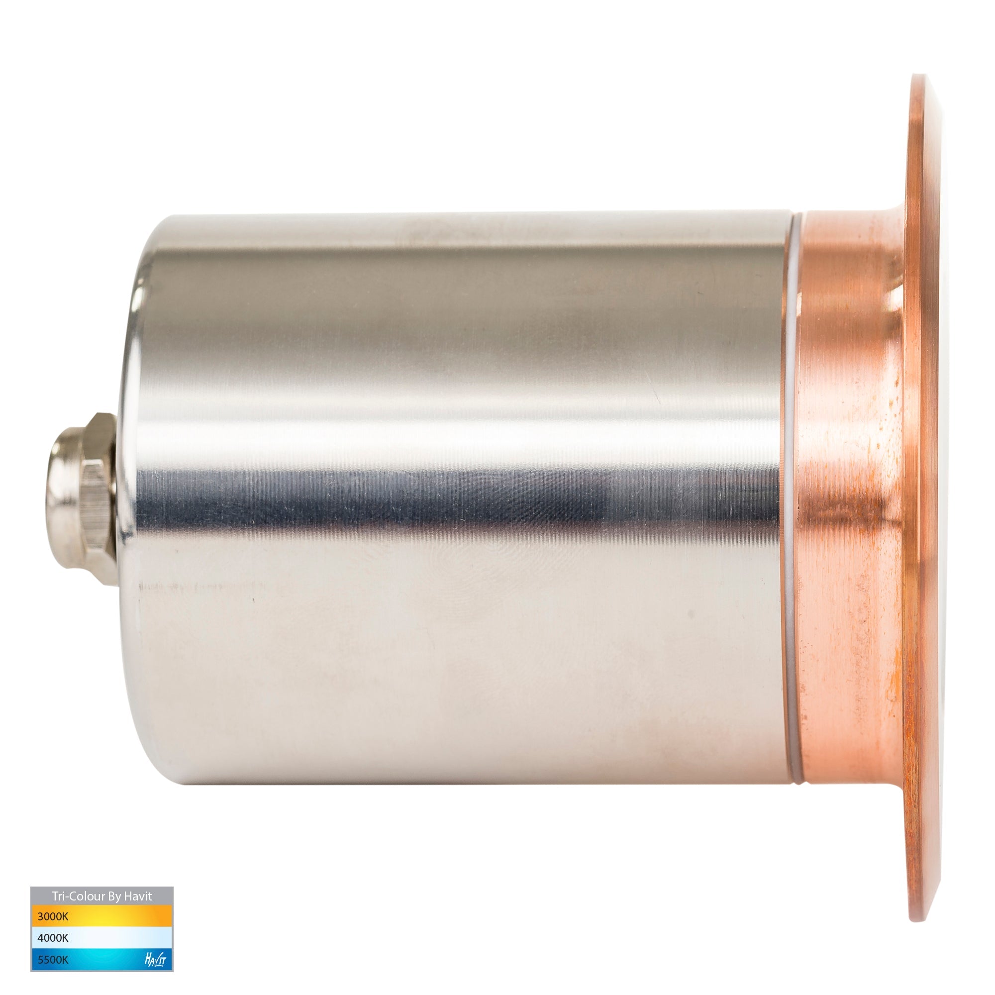 HV19022T-CP - Ollo Copper TRI Colour LED Step or Inground Light