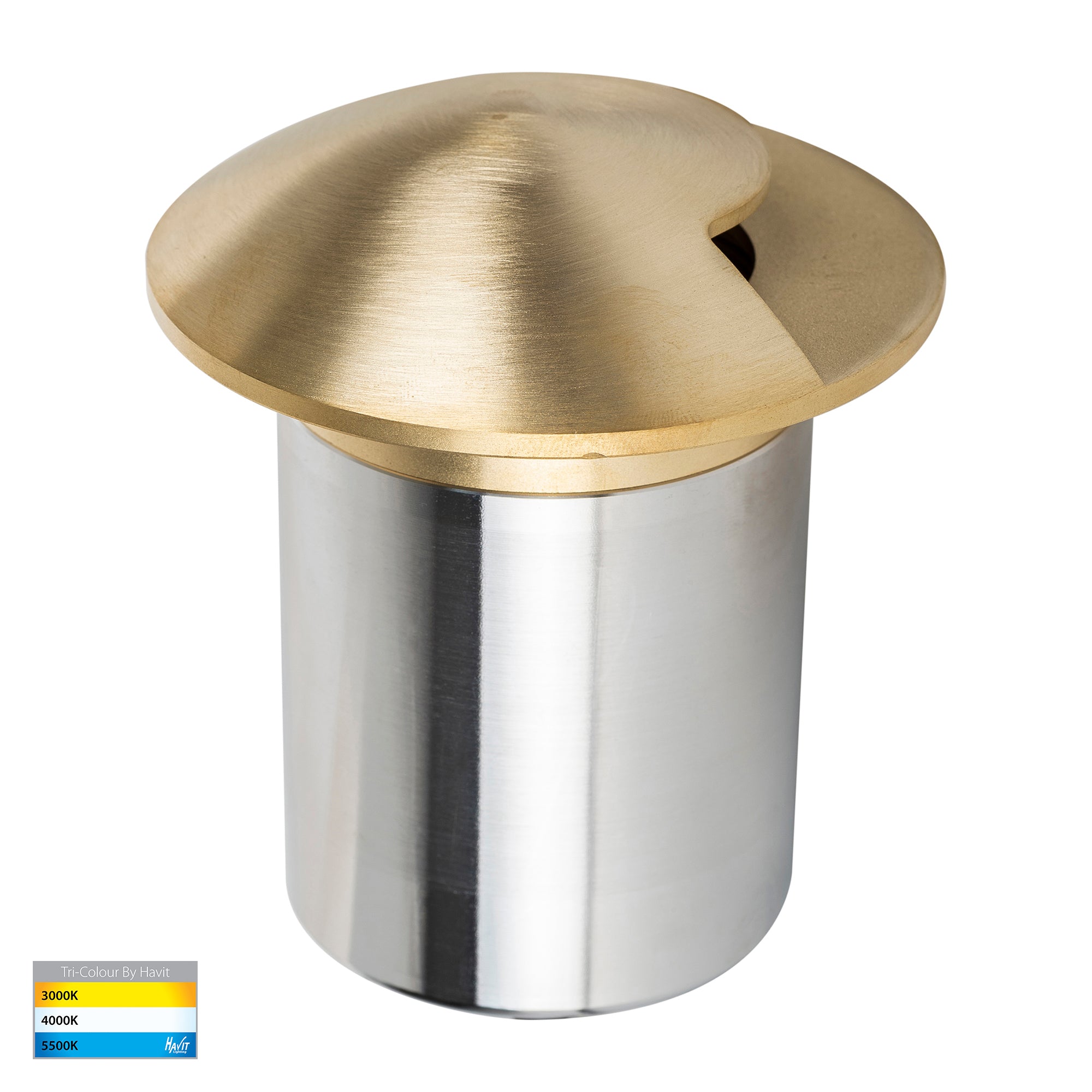 HV19062T-BR - Viale Brass TRI Colour LED Single Driveway Light