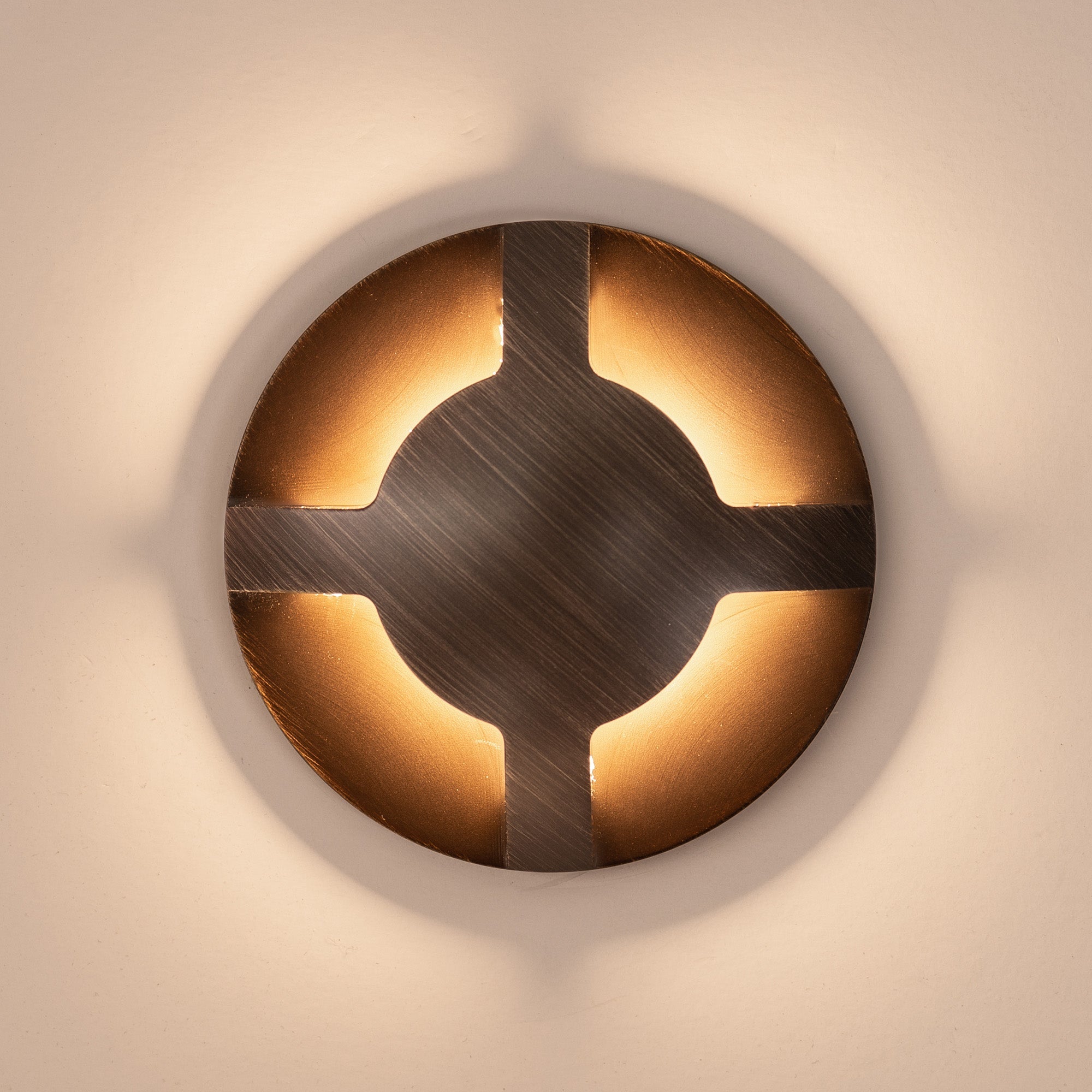 HV19092T-AB - Viale Antique Brass TRI Colour LED Four Way Driveway Light