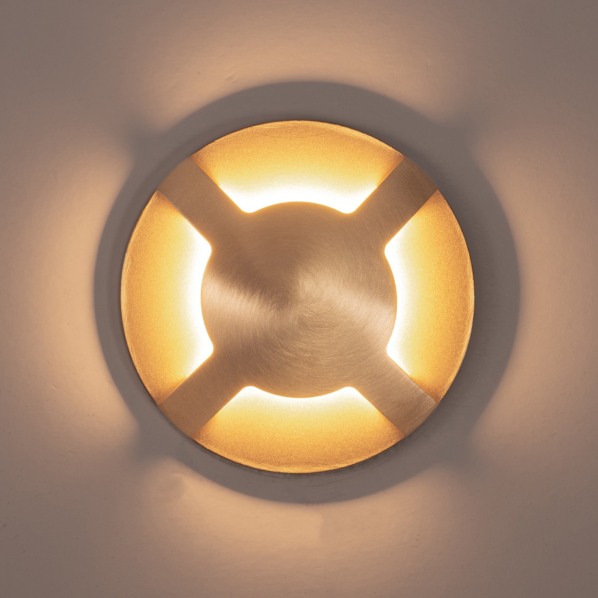 HV19092T-BR - Viale Brass TRI Colour LED Four Way Driveway Light