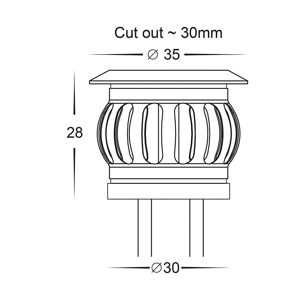 HV2826 - Flame 316 Stainless Steel 6 X 0.5w Deck Light Kits