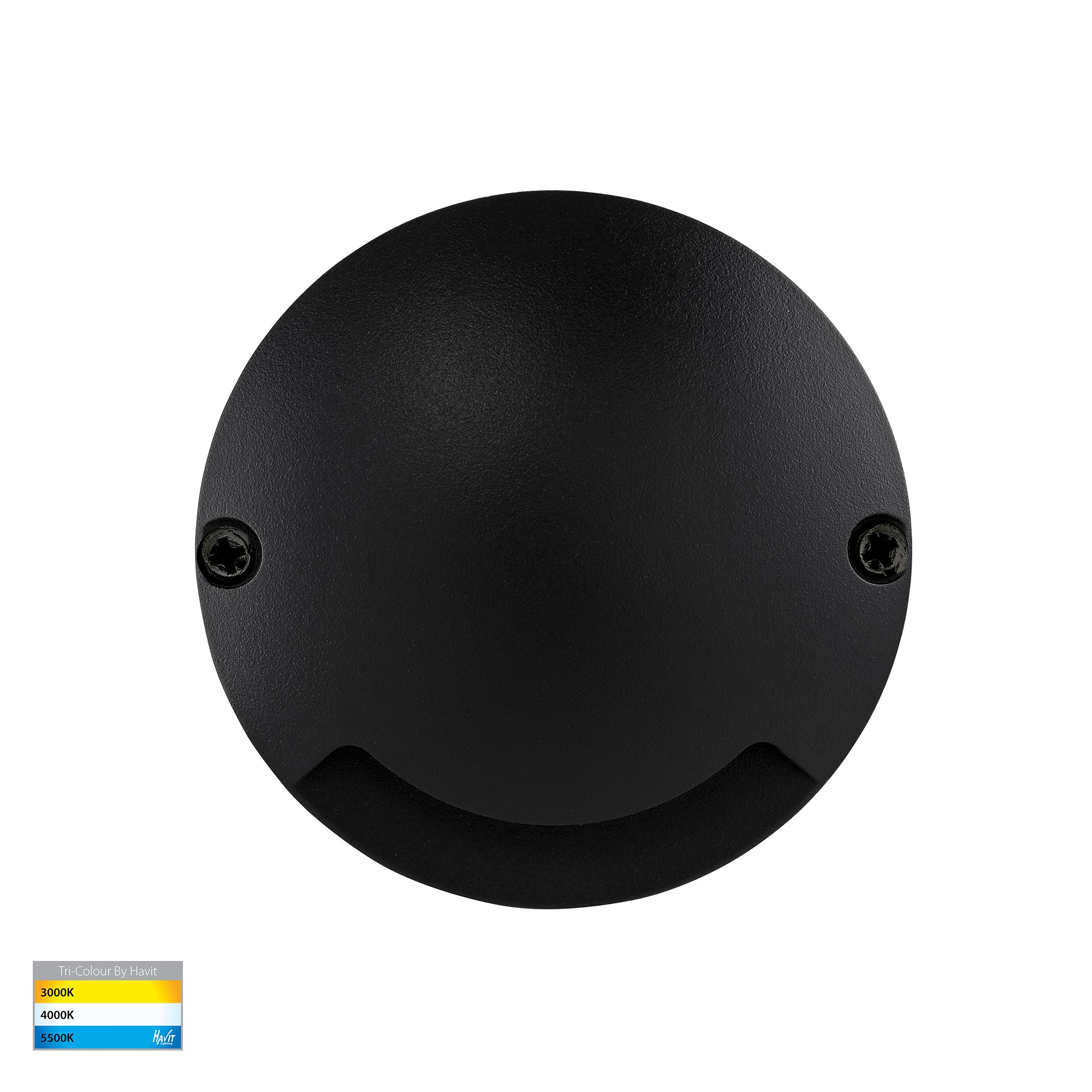 HV2871T-BLK-12V - Dome Black Aluminium One Way LED Deck Lights