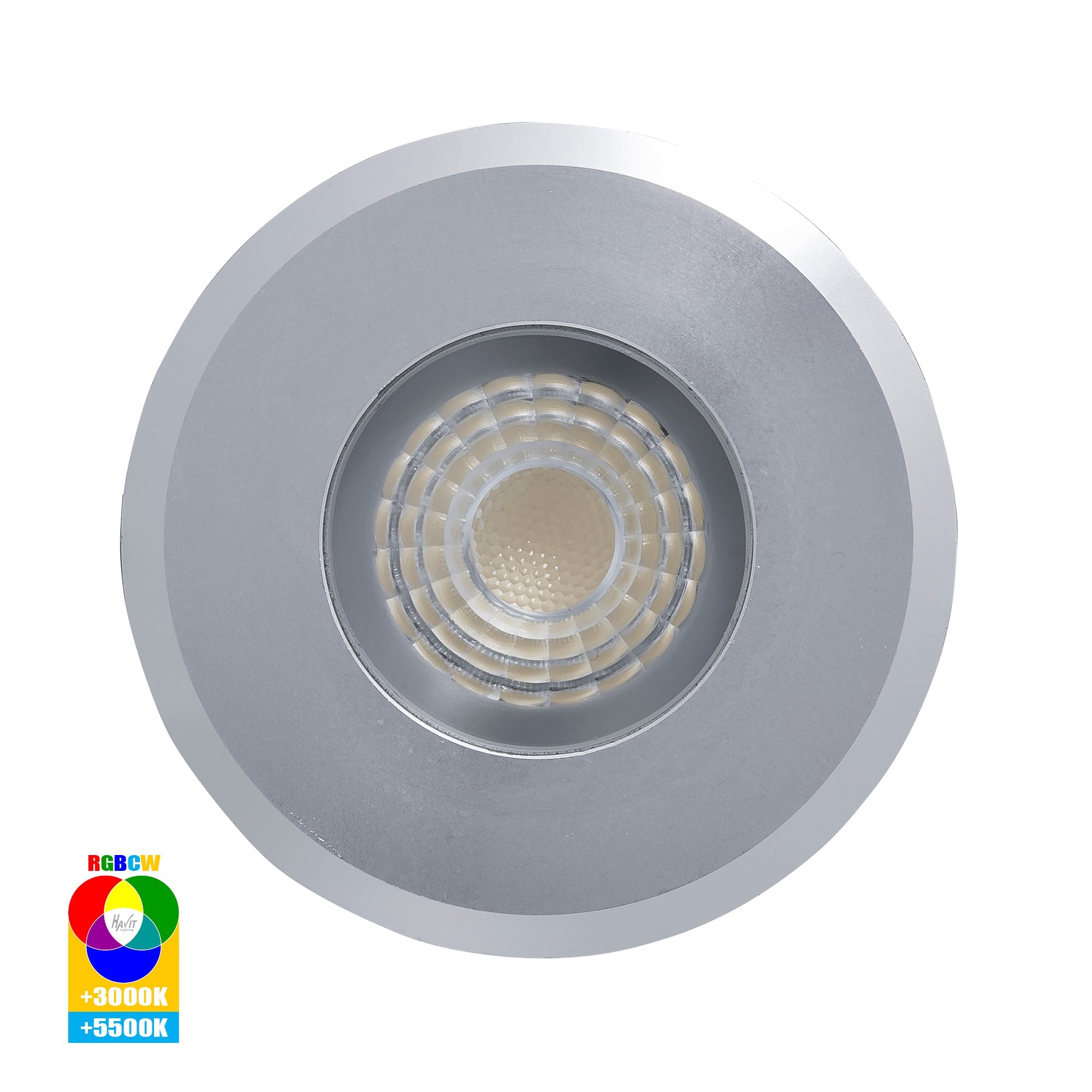 HV2882RGBCW-SLV - Elite RGBCW Silver Aluminium LED Deck or inground lights