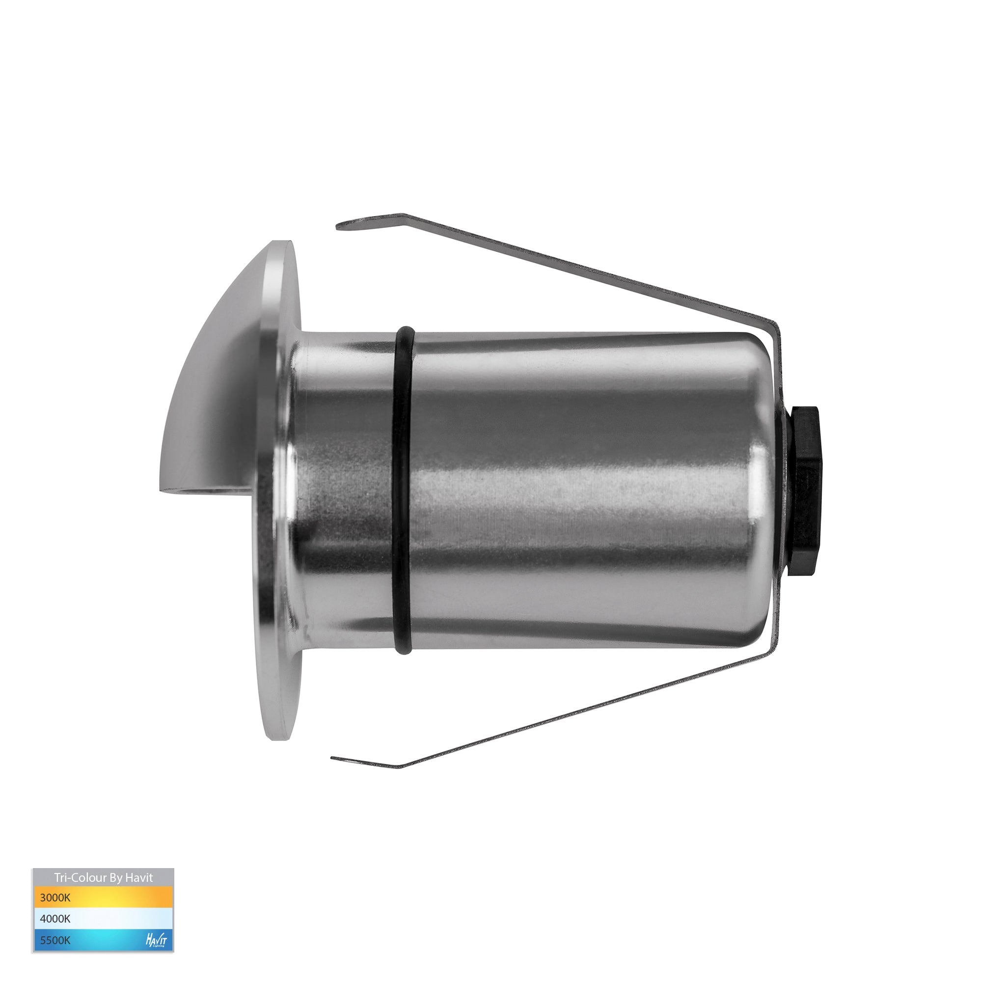 HV2883T-SLV-12V - Elite Silver Aluminium LED Wall or Step Light with Eyelid