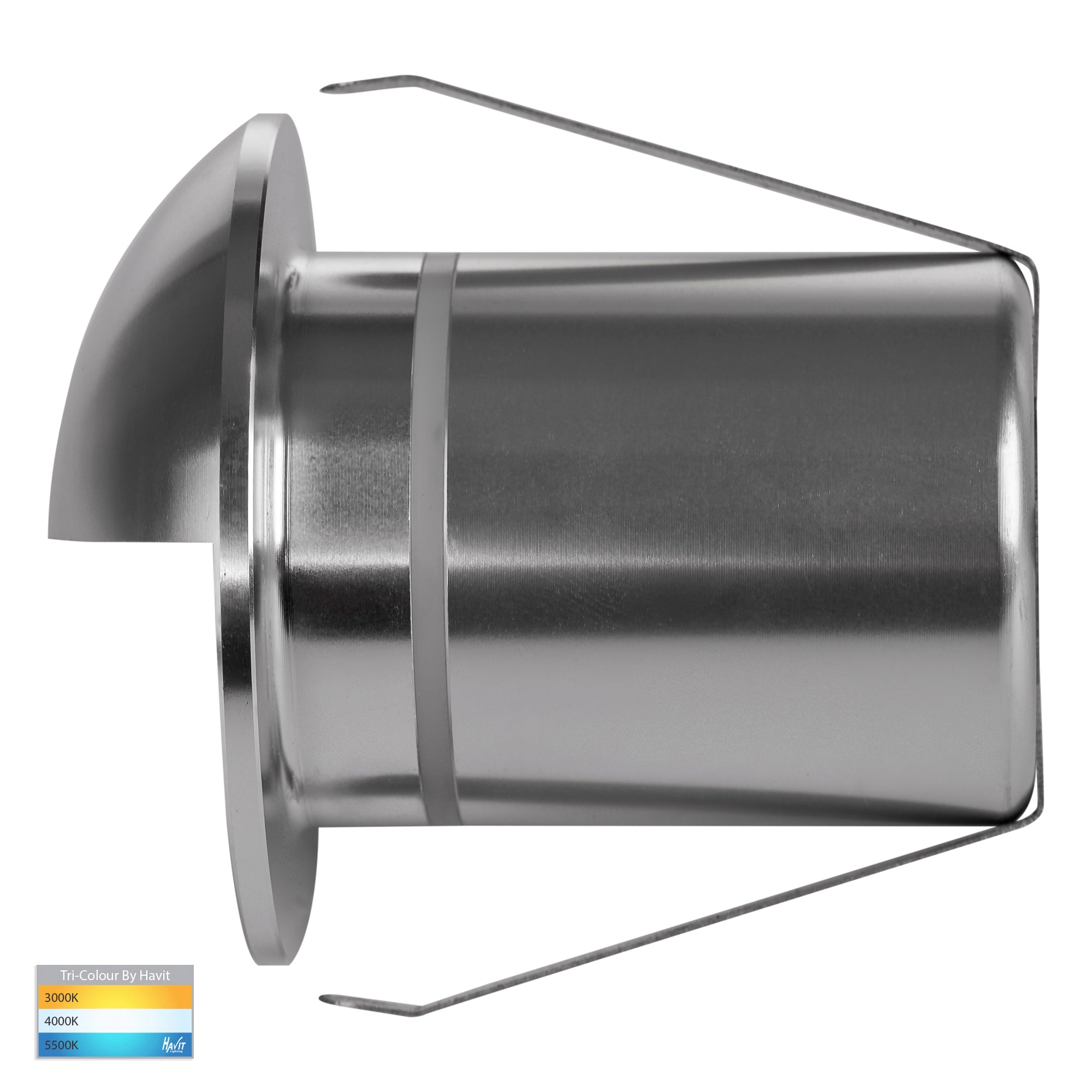 HV2884T-SLV-12V - Elite Silver Aluminium LED Wall or Step Light with Eyelid