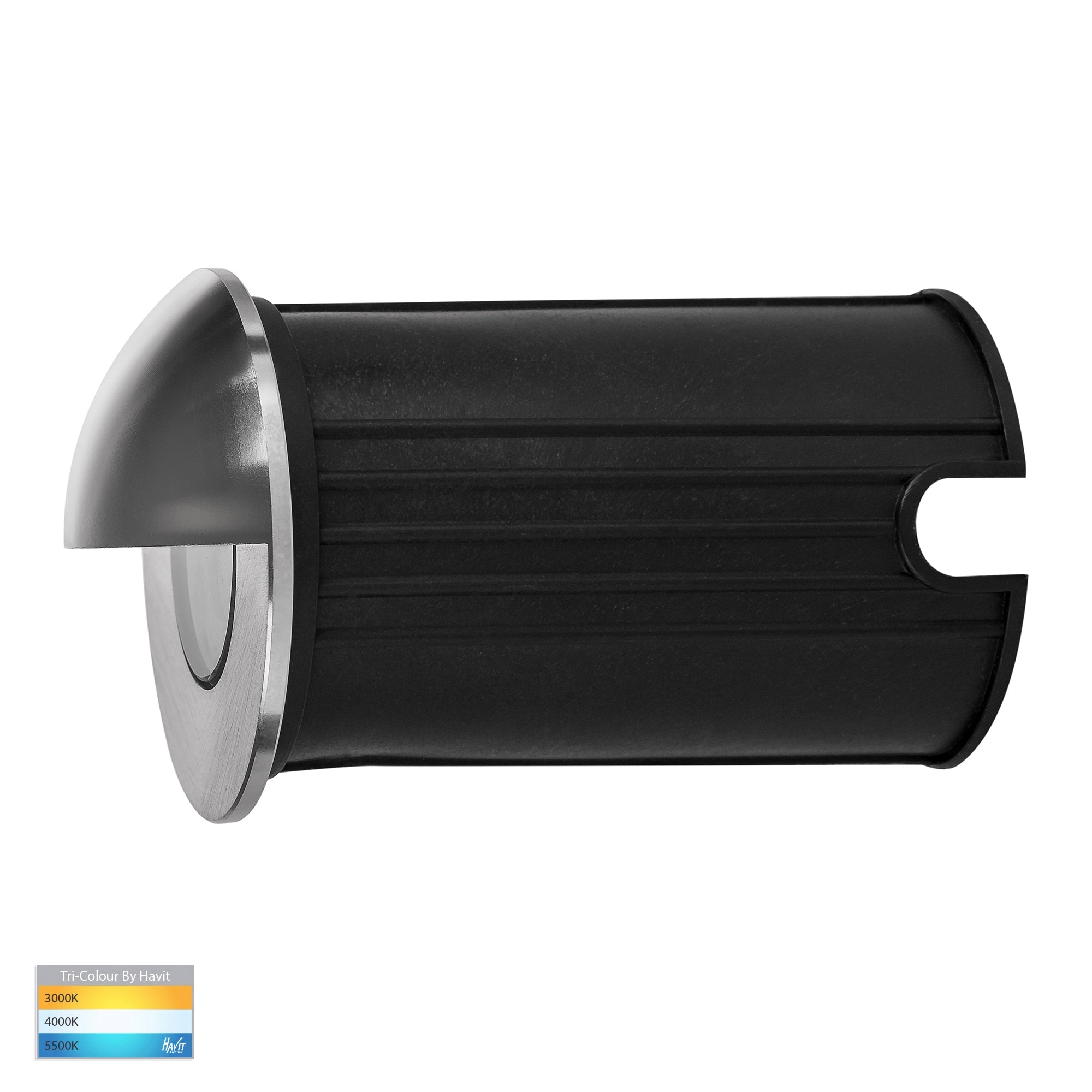 HV2884T-SLV-12V - Elite Silver Aluminium LED Wall or Step Light with Eyelid