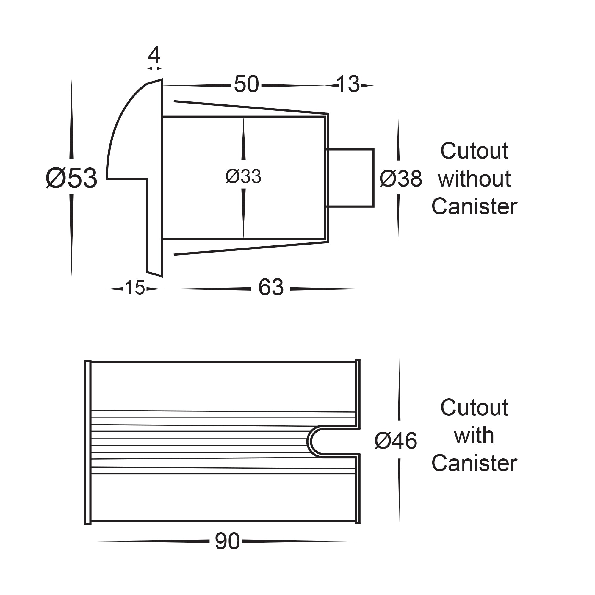 HV2891T-SS316-12V - Mini Ollo 316 Stainless Steel LED Step Light with Eyelid
