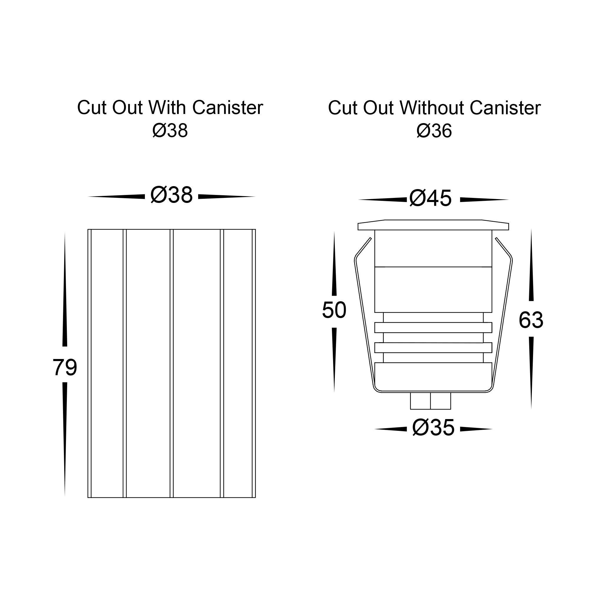 HV2893T-WHT-12V - Dek White 316 Stainless Steel LED Deck or Inground Light