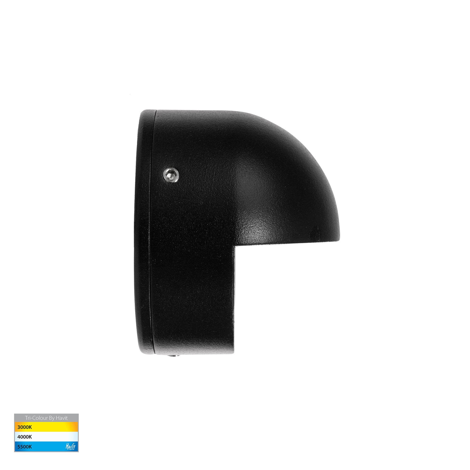 HV2927T-BLK-12V | HV2927T-BLK-240V - Veko Black Step Lights with Eyelid