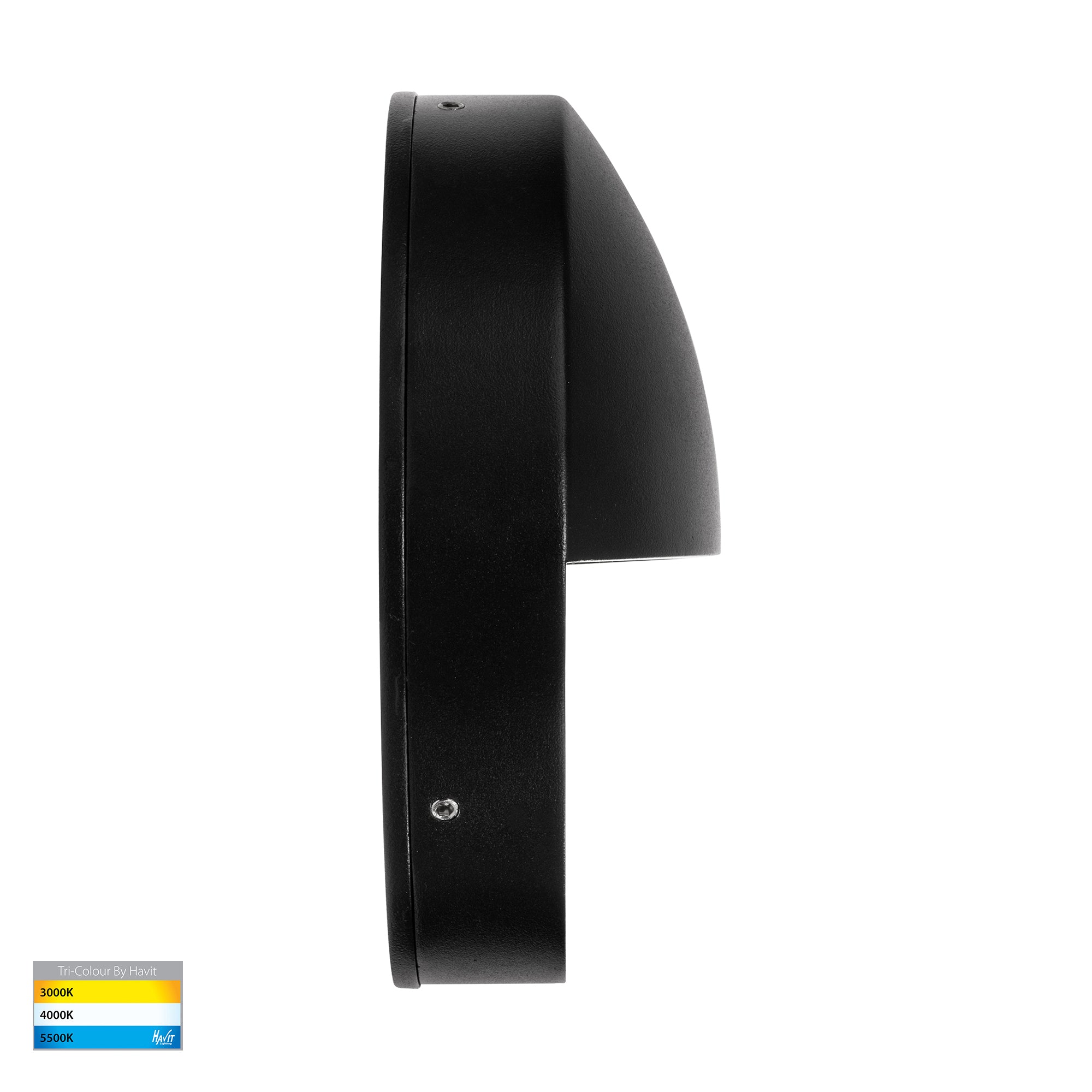 HV2929T-BLK-12V | HV2929T-BLK-240V - Veko Black Step Lights with Eyelid