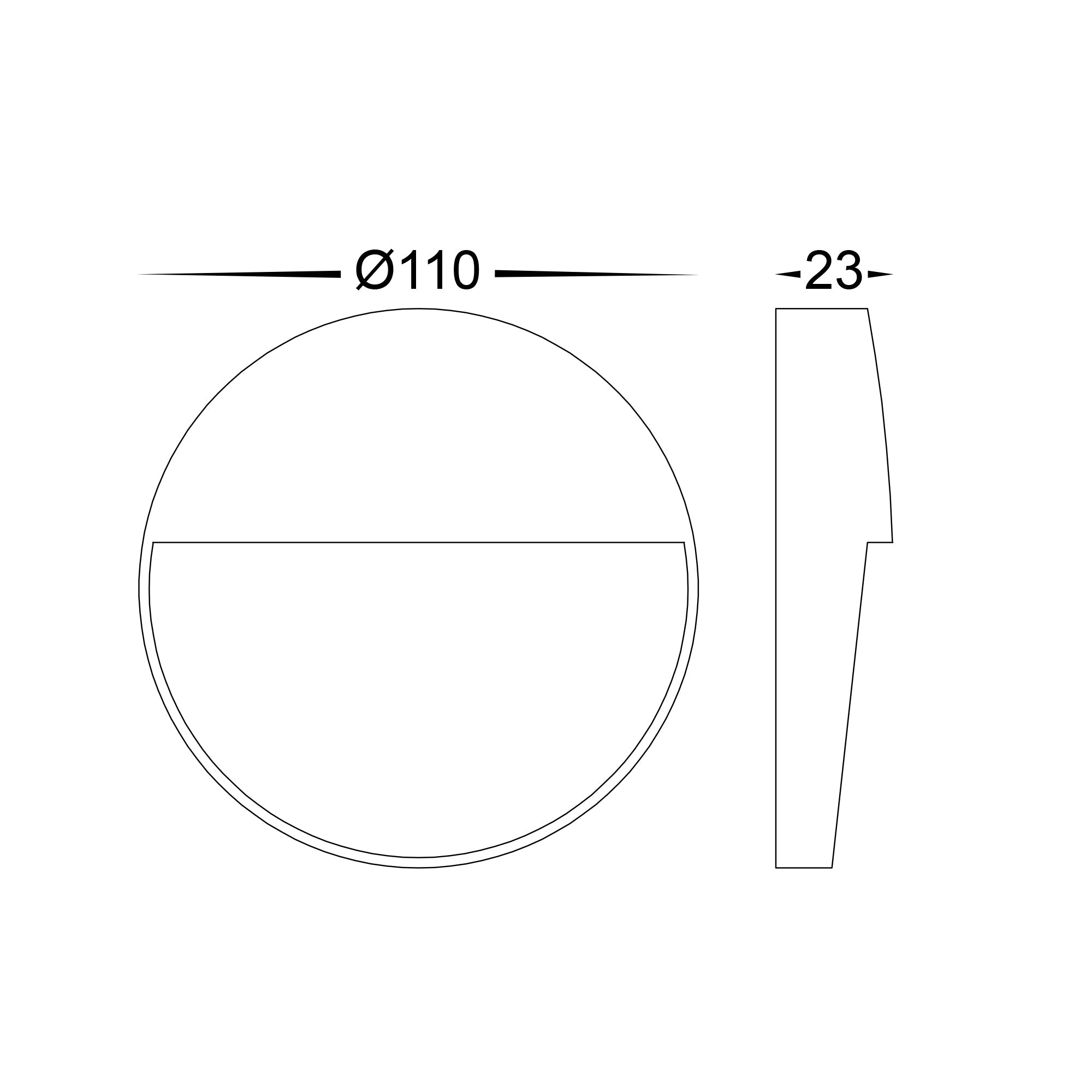 HV3268T-WHT-12V-RND - Fino White Round LED Outdoor Step Light