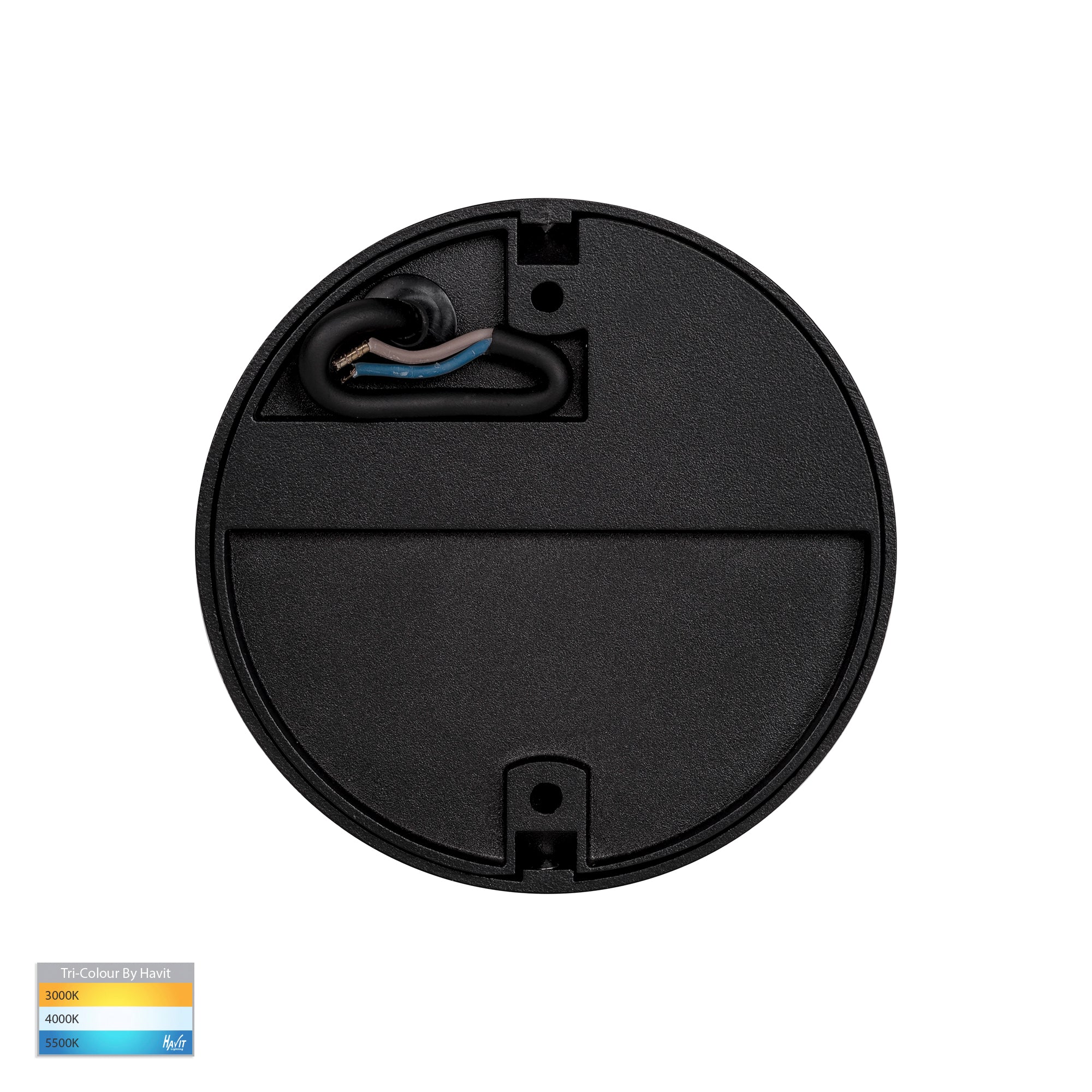 HV3268T-BLK-12V-RND - Fino Black Round LED Outdoor Step Light